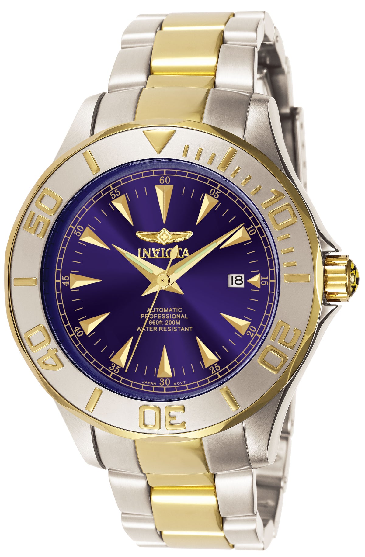 Invicta Men's 7038 Signature  Automatic 3 Hand Blue Dial Watch