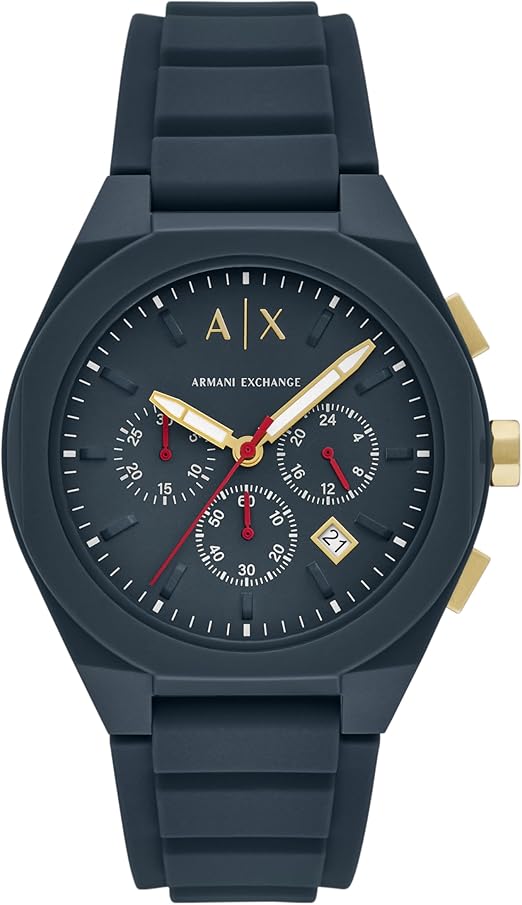 Armani Rafael Men's Blue Strap Quartz Watch - AX4168