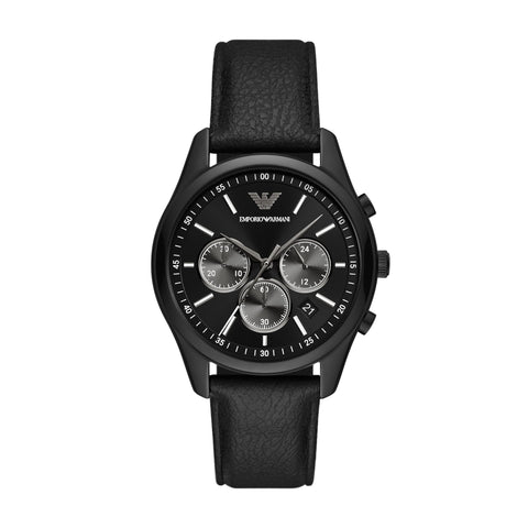 Emporio Armani Antonio Men's Black Strap Quartz Watch - AR11583