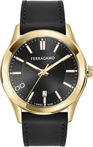 Salvatore Ferragamo Classic Men's Black Strap Quartz Watch - SFU500223