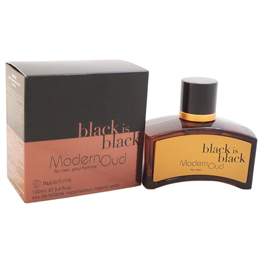 Black Is Black Modern Oud by Nu Parfums EDT Spray 3.4 oz for Men