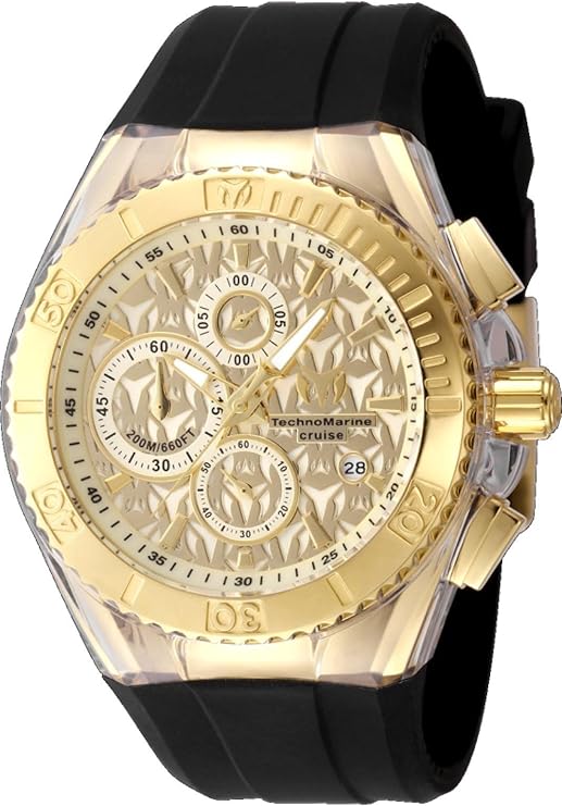 Technomarine Men's TM-125002 Cruise Quartz VD57 Gold Dial Watch