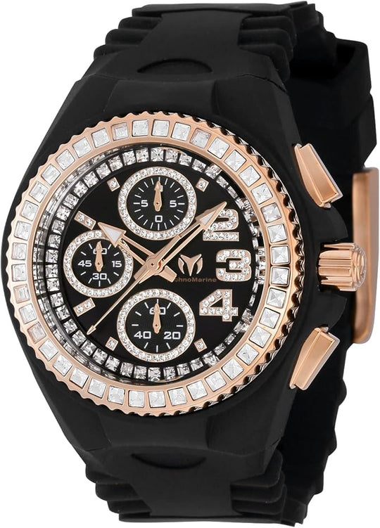 Technomarine Women's TM-121200 Cruise Quartz Chronograph Black Dial Watch