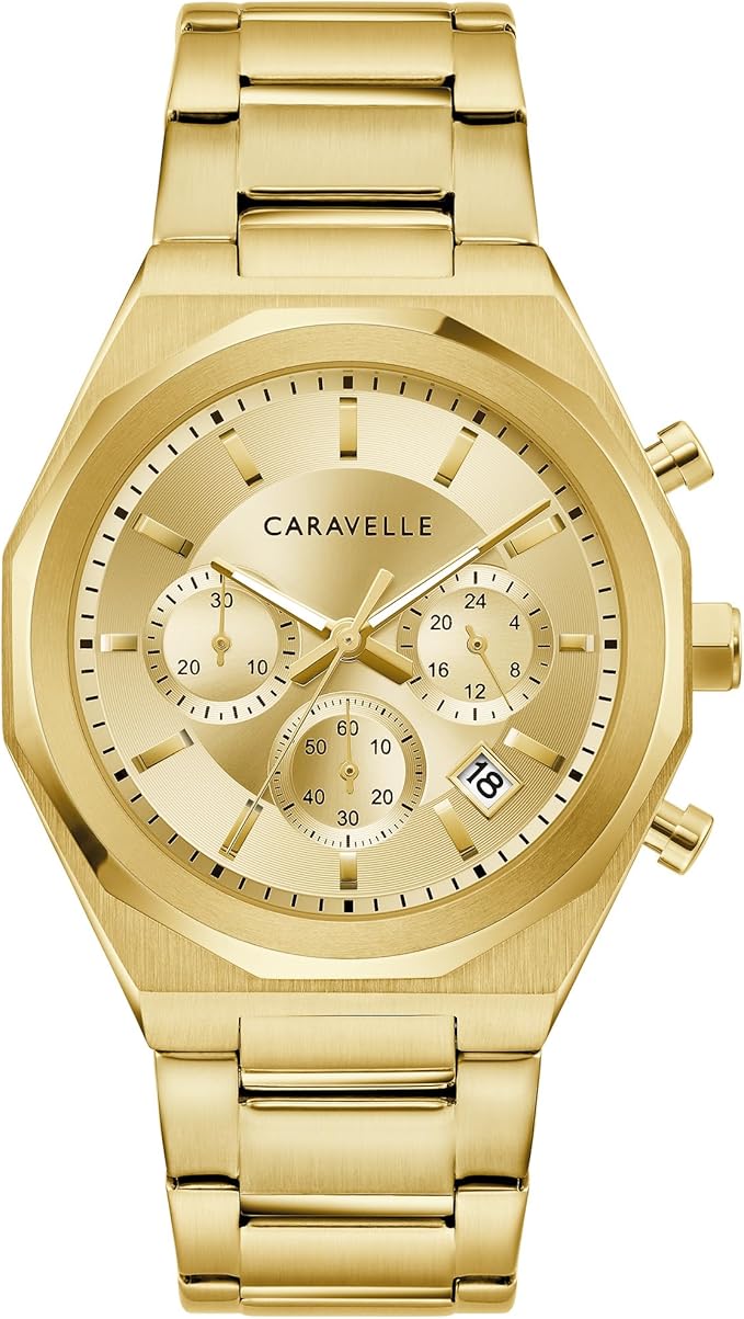 Bulova Caravelle by Bulova Men's Gold-tone Bracelet Quartz Watch - 44A123