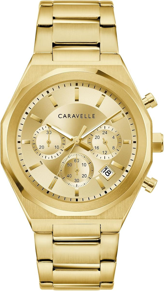 Bulova Caravelle by Bulova Men's Gold-tone Bracelet Quartz Watch - 44A123