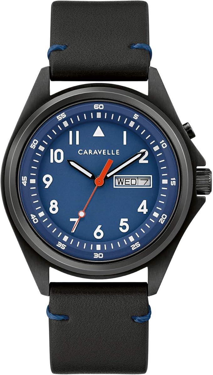 Bulova Caravelle  by Bulova Classic Men's Black Strap Quartz Watch - 45C118