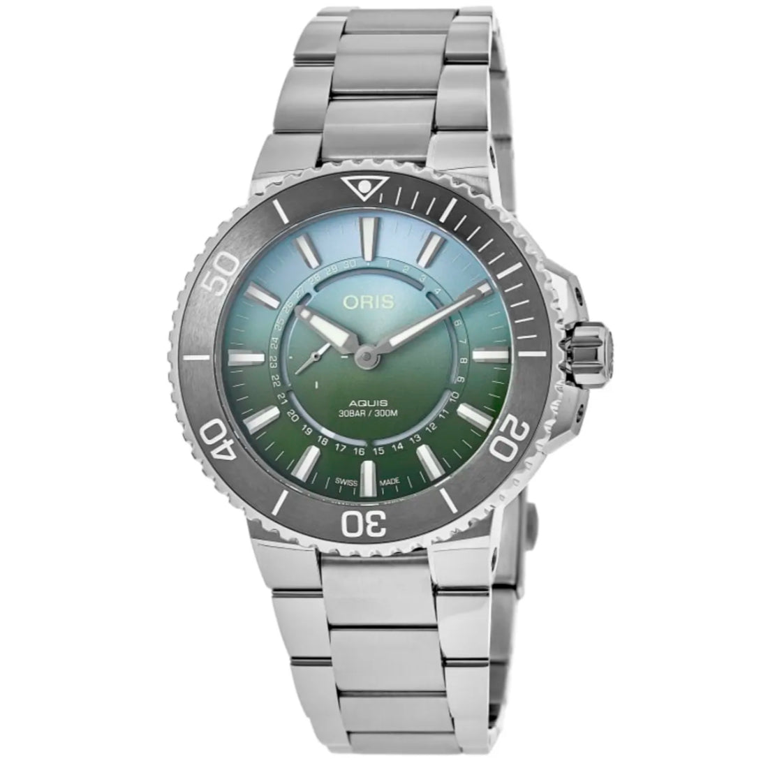 Oris Aquis Dat Watt Limited Edition II Men's Green Dial Automatic Watch 74377344197