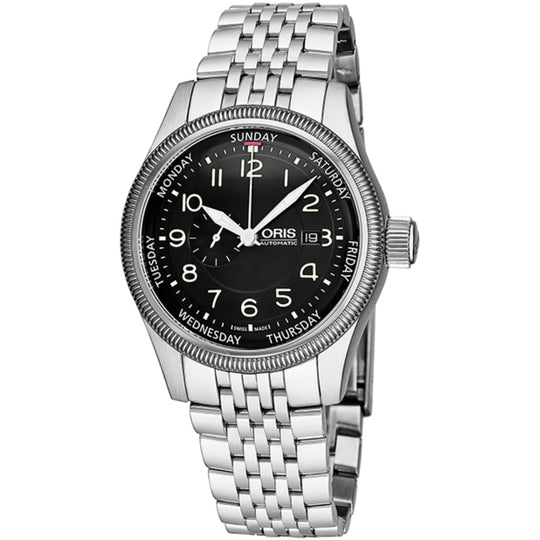 Oris Big Crown Small Second Pointer Day Men's Black Dial Automatic Watch 74576884034MB