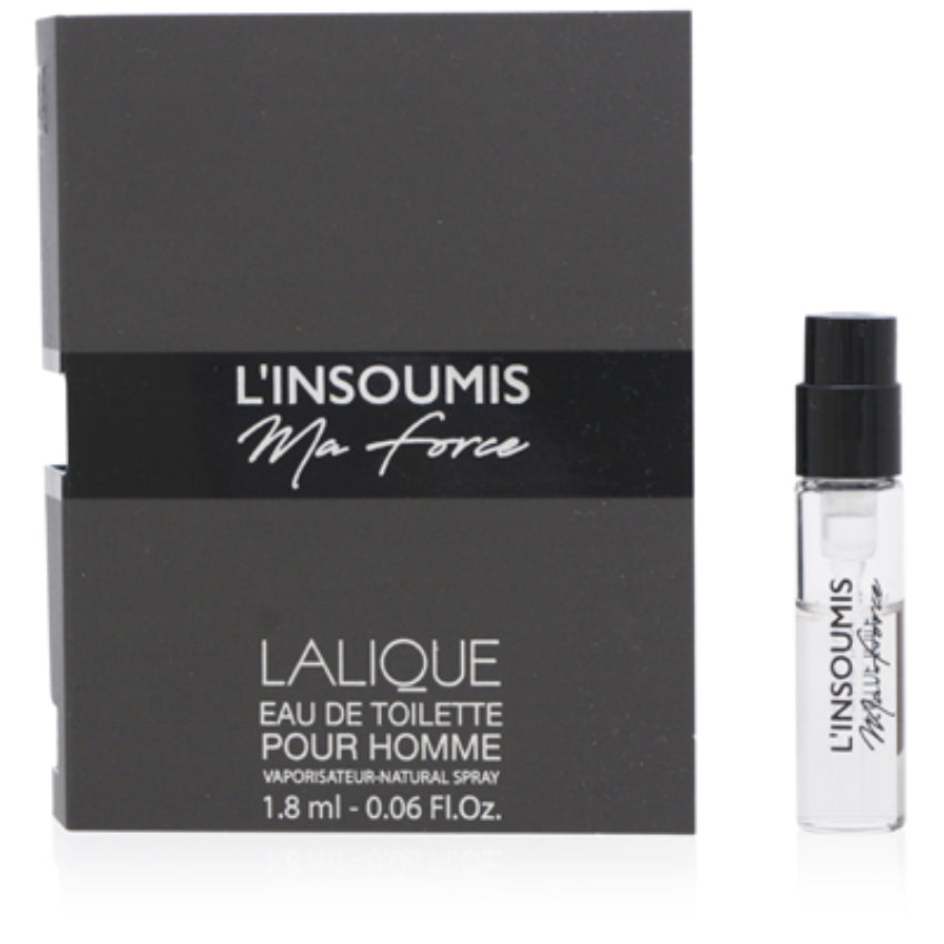 L'Insoumis Ma Force by Lalique EDT Spray Vial 0.06 oz (1.8 ml) for Men