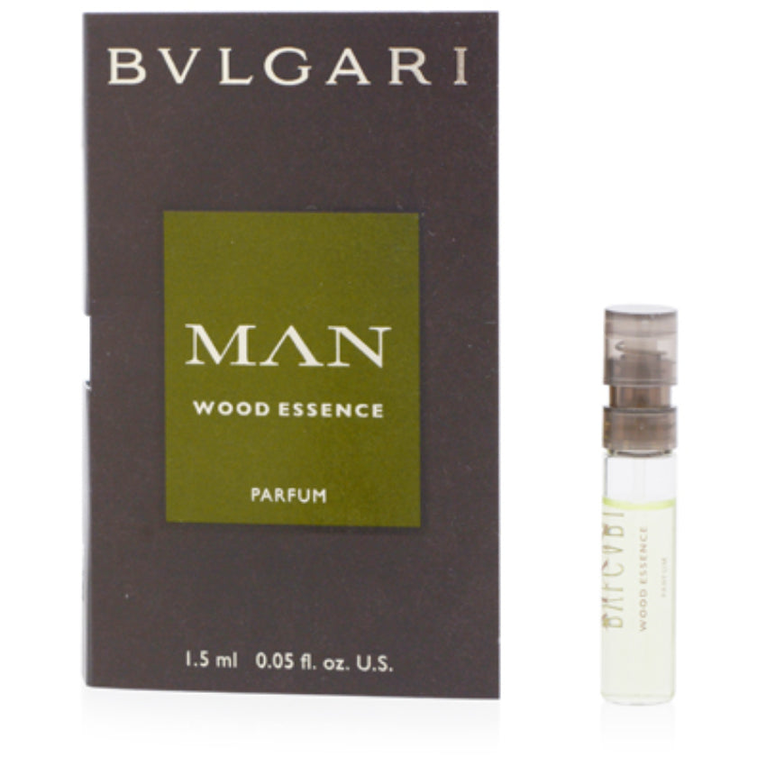 Bulgari Man Wood Essence by Bulgari Parfum Spray Vial 0.05 oz (1.5 ml) for Men