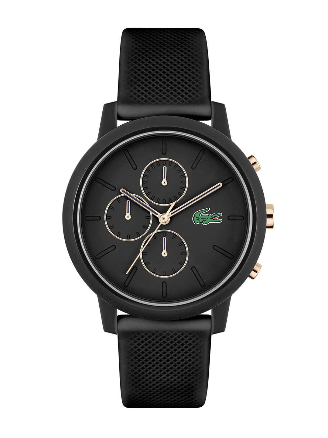 Lacoste 12.12 Chrono Men's Black Strap Quartz Watch - 2011247