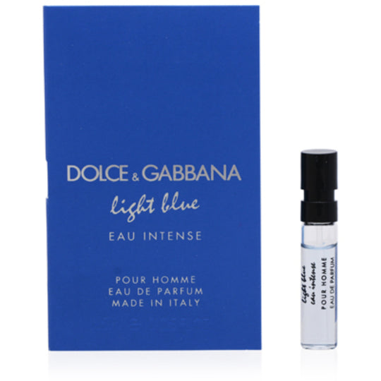 D&G Light Blue Eau Intense  Men Eau De Parfum Spray 0.05 OZ (1.5 ml) For Men
