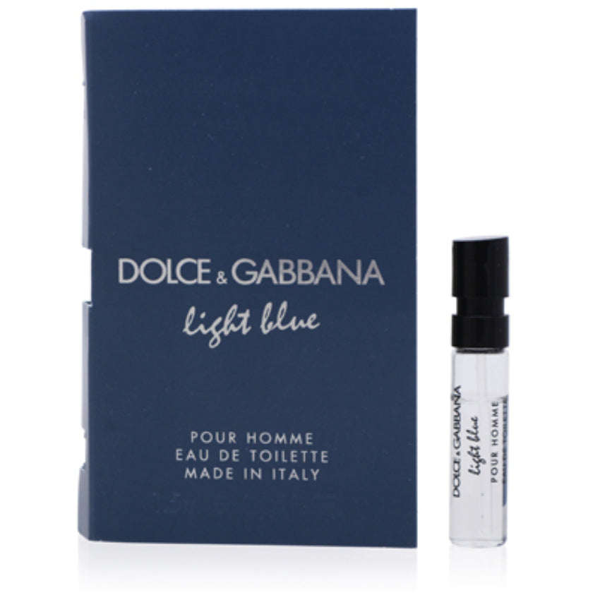 Light Blue pour Homme by D&G EDT Spray Vial 0.02 oz (0.8 ml) for Men