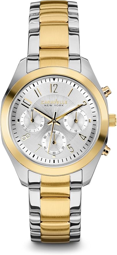 Bulova Caravelle Fashion Collection Women's Two-tone/Silver and Gold-tone Bracelet Quartz Watch - 45L136