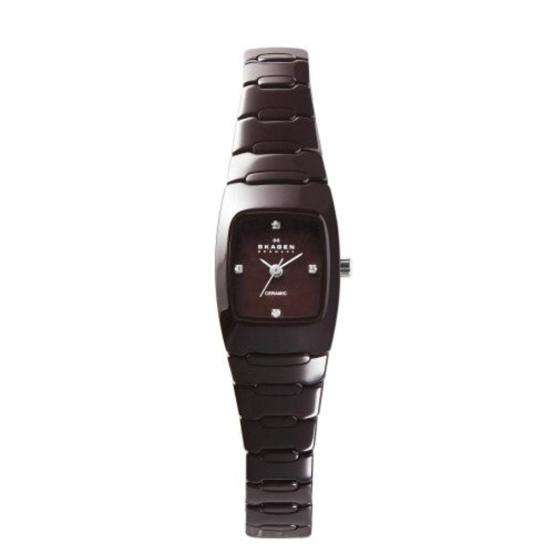 Skagen Ceramic Women's Brown Dial Ceramic Bracelet Quartz Watch 814XSDXDC1