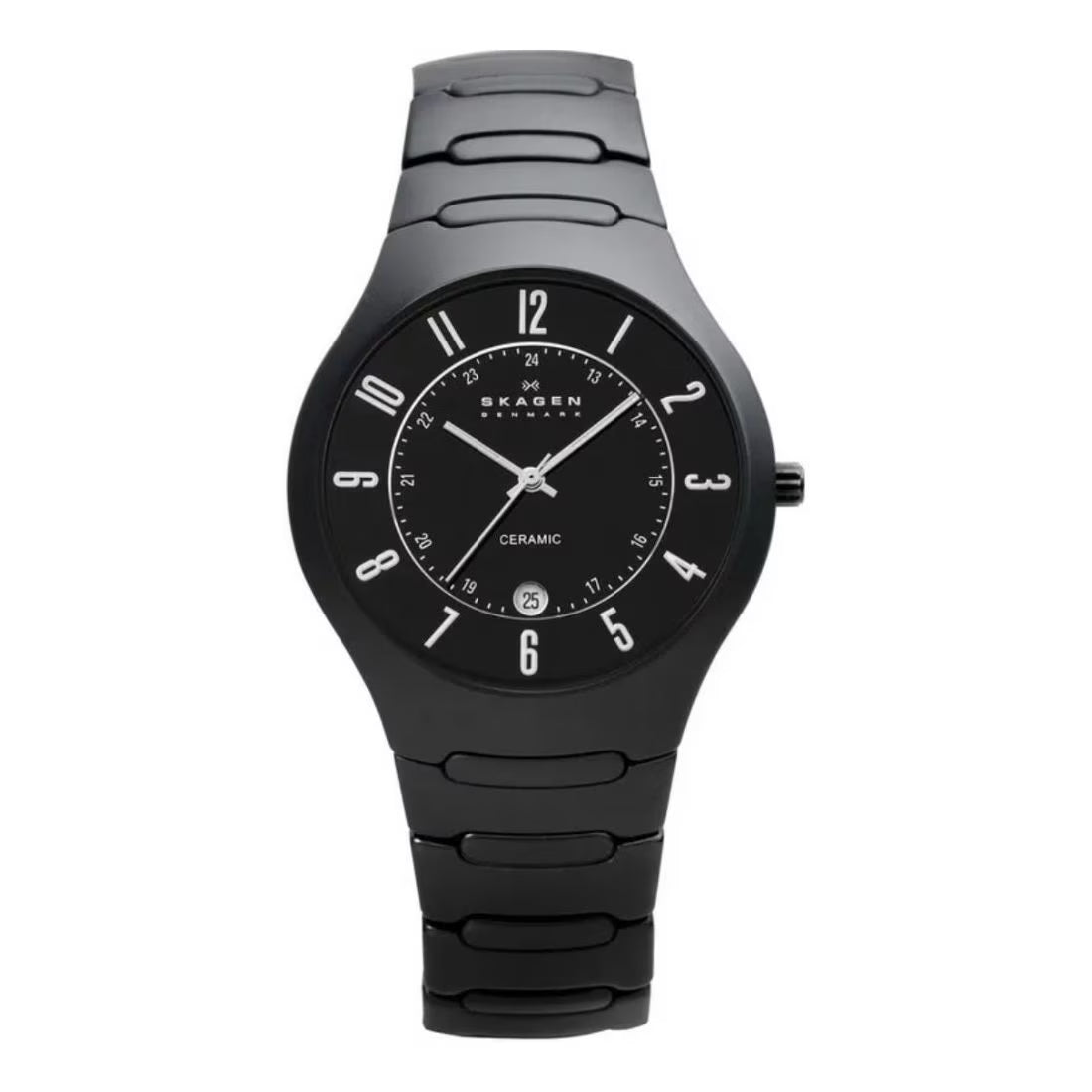Skagen Ceramic Men's Black Dial Ceramic Bracelet Quartz Watch 817LBXC