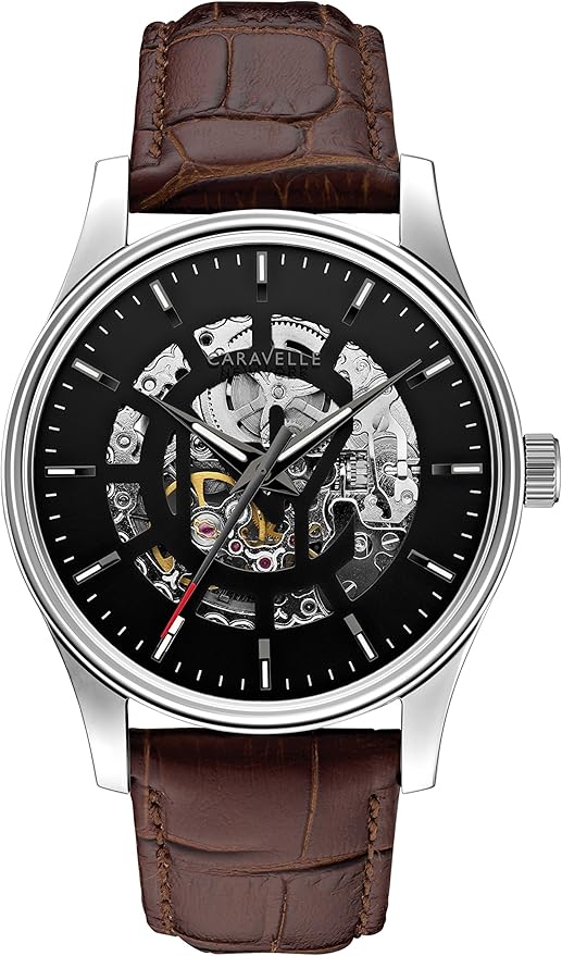 Bulova Caravelle New York Men's Brown Strap Automatic Watch - 43A123