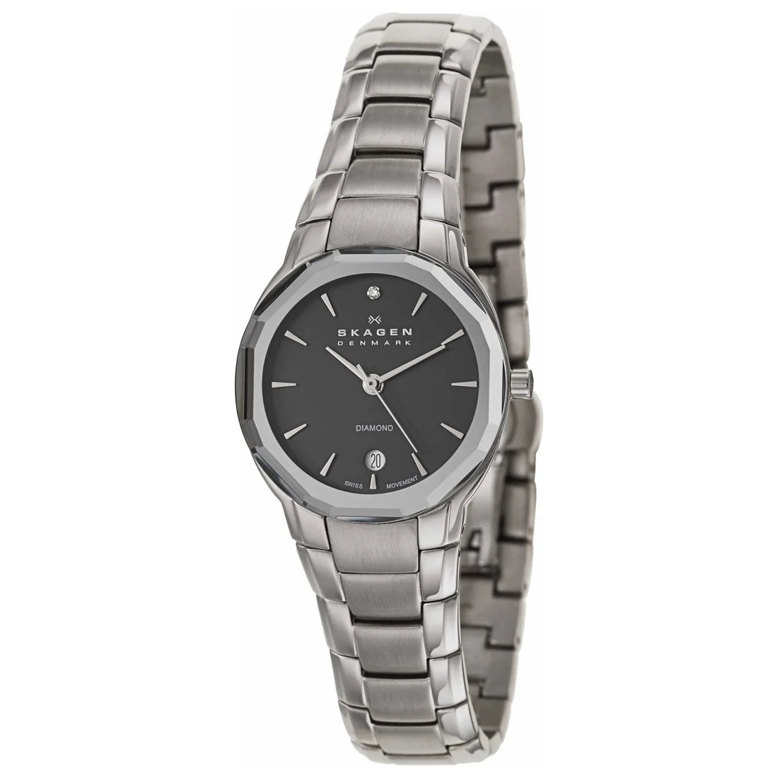 Skagen Black Label Women's Black Dial Steel Bracelet Quartz Watch 822SSXB