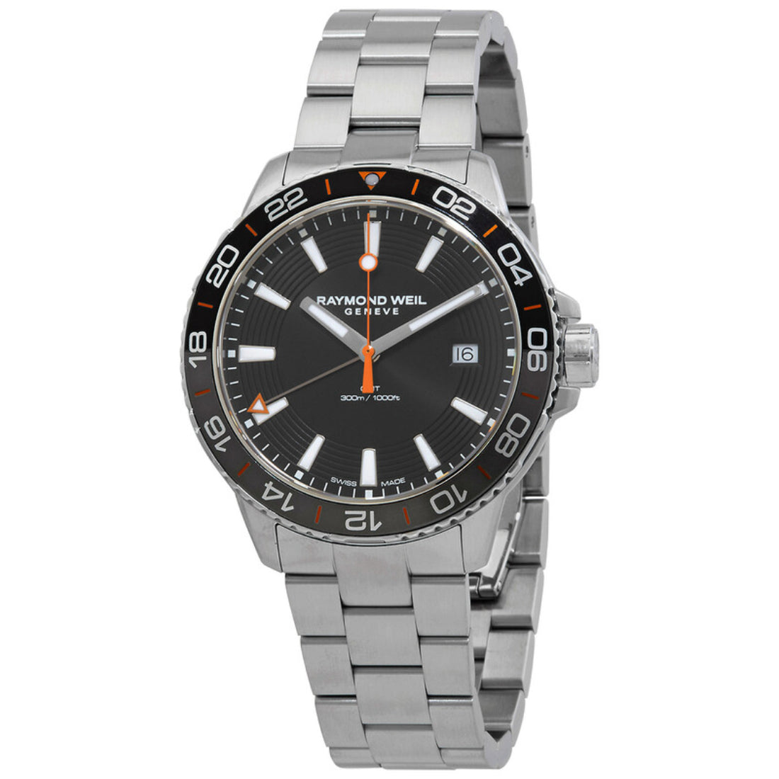 Raymond Weil Tango 300 GMT Men's Black Dial Quartz Watch 8280-ST2-20001
