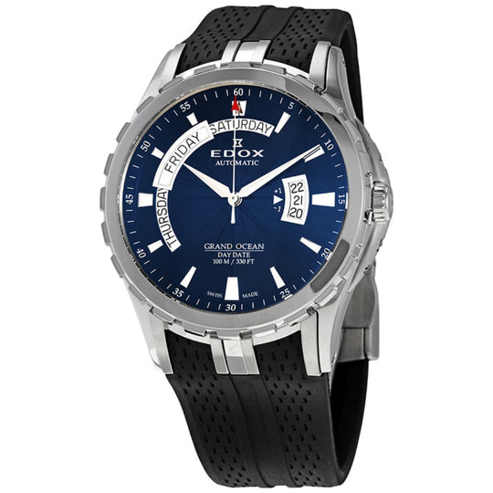 Edox Grand Ocean Men's Black Strap Quartz Watch - 83006 3CA BUIN