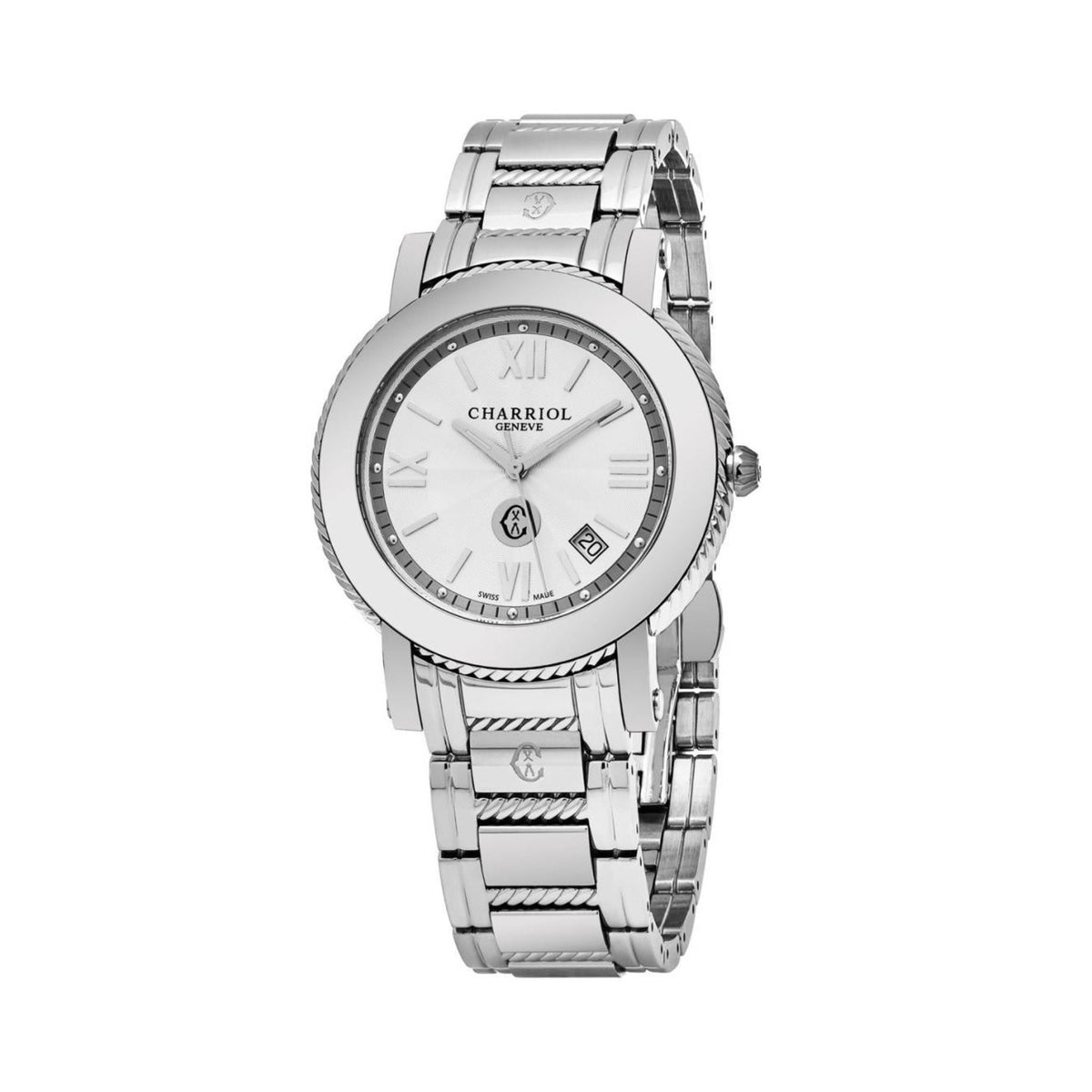 Charriol Parisii Women's Silver Bracelet Quartz Watch - P33S.P33.001
