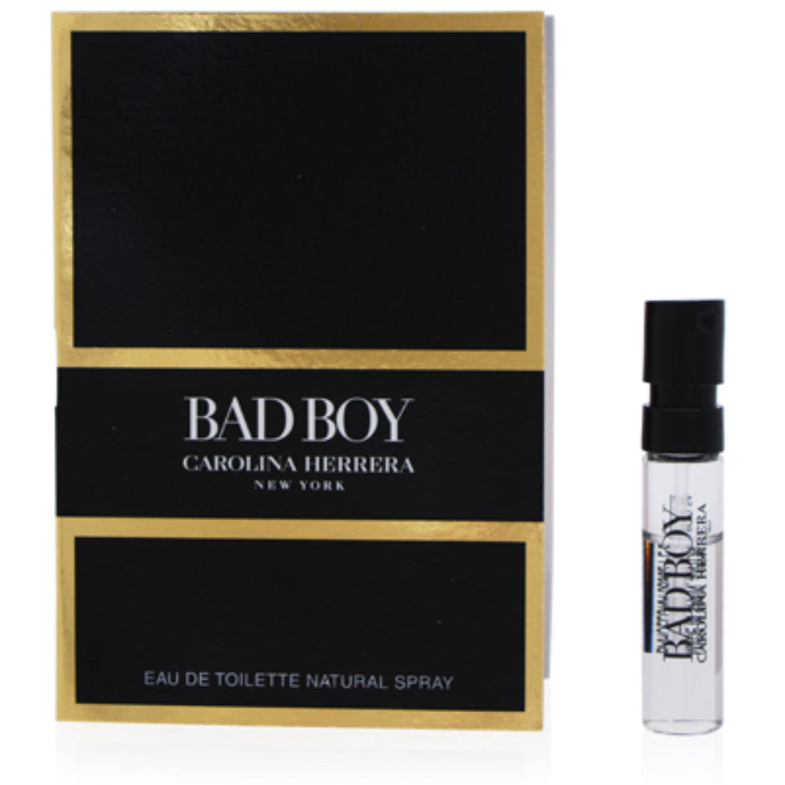 Carolina Herrera Bad Boy Eau De Toilette Spray 0.05 OZ (1.5 ml) For Men