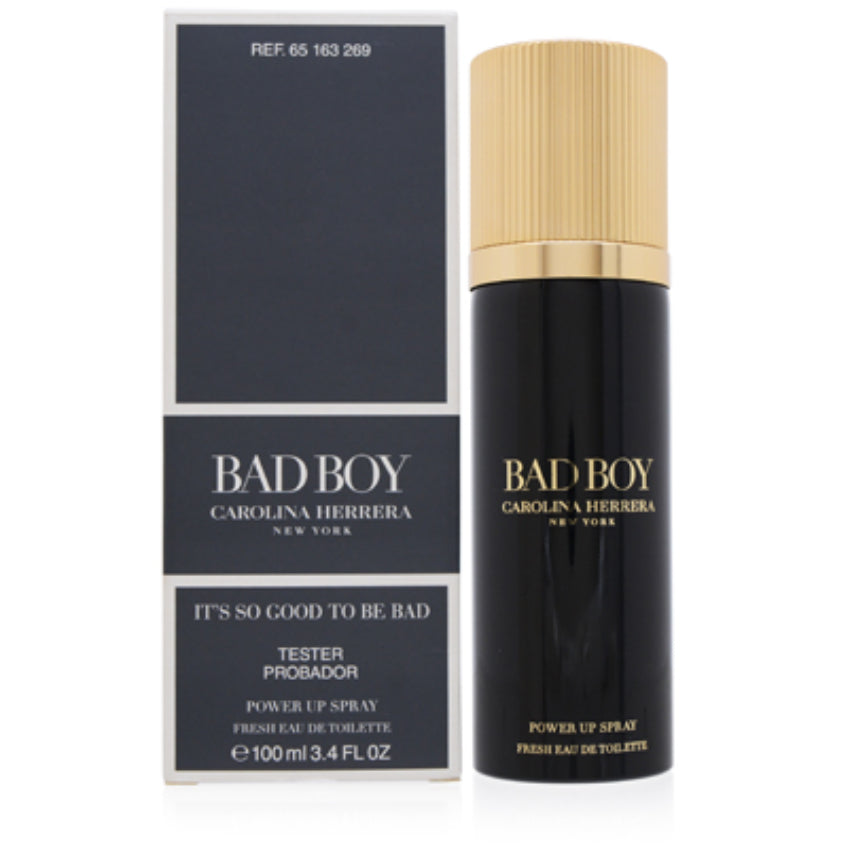 Bad Boy Power Up by Carolina Herrera EDT Spray Tester 3.4 oz (100 ml) for Men