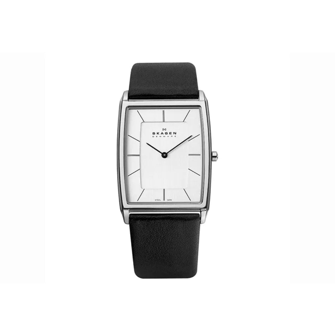 Skagen Steel Men's Silver Dial Stainless Steel Bracelet Quartz Watch 857LSLC