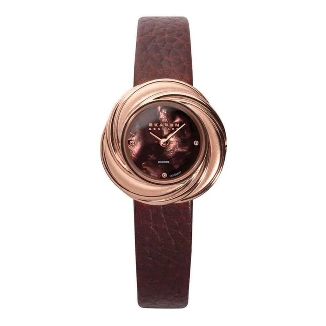 Skagen Black Label Women's Brown Mother-of-Pearl Dial Quartz Watch 885SRLD