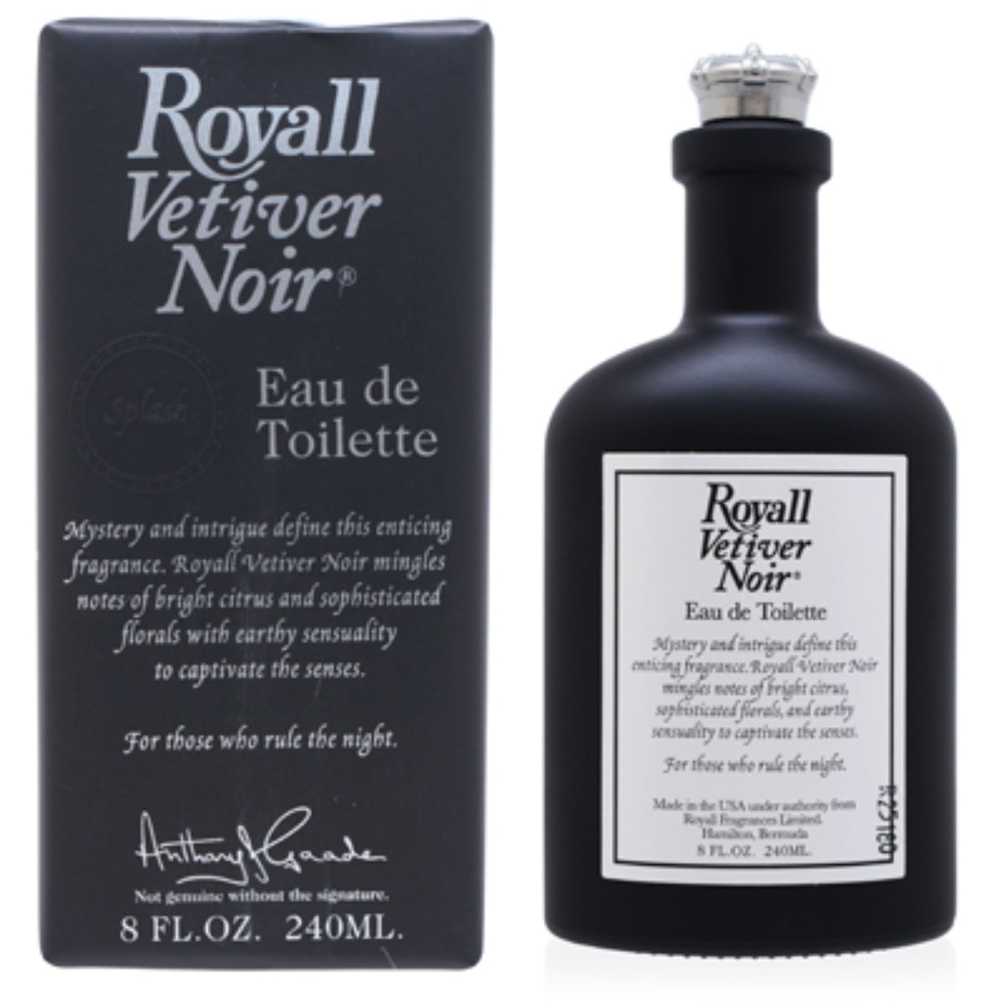 Royall Fragrances Royall Vetiver Noir Eau De Toilette Splash 8.0 OZ (240 ml) For Men