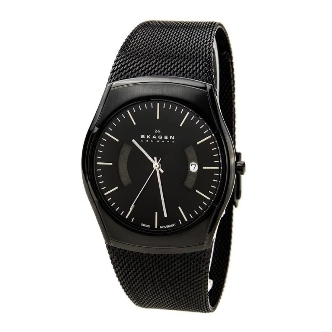 Skagen Black Label Men's Black Dial Black Steel Bracelet Quartz Watch 902XLSBB