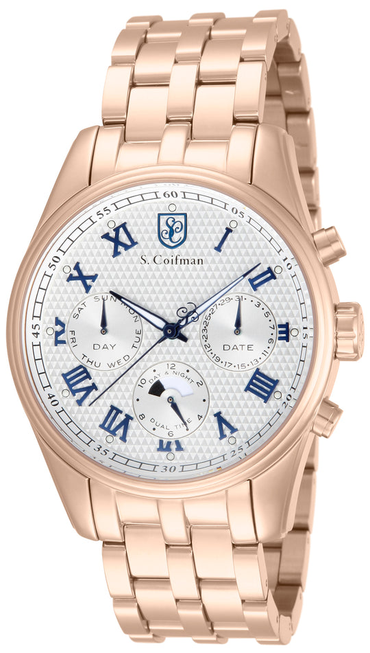 S.Coiffman Men's SC0165 Heritage Quartz Silver Dial Watch