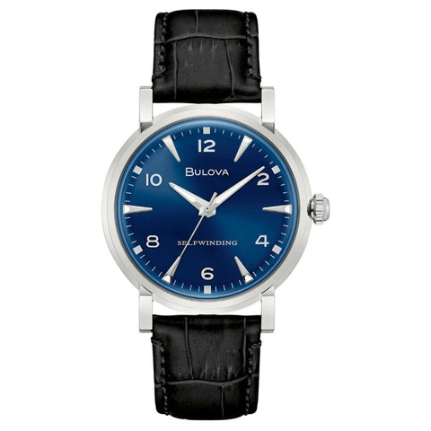 Bulova Men's 96A242 Black Leather Watch