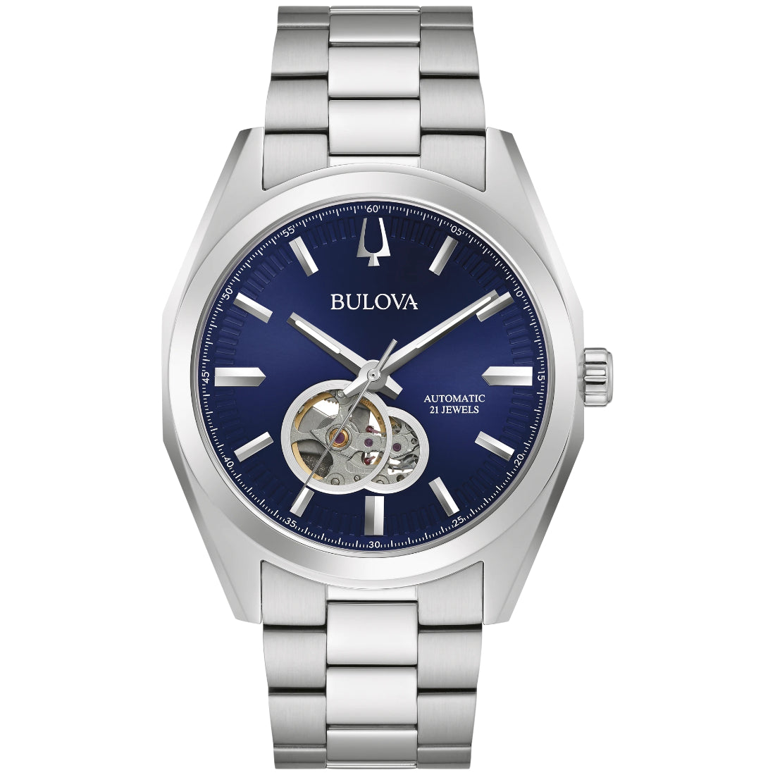 Bulova Surveyor Men's Silver-tone Bracelet Automatic Watch - 96A275