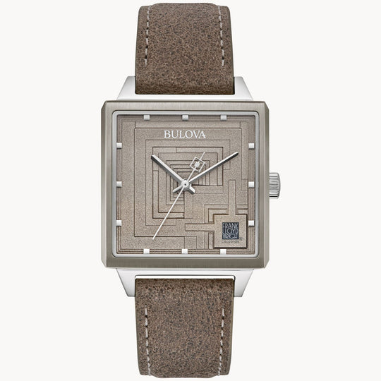Bulova Men's 96A314 Taupe Leather Watch