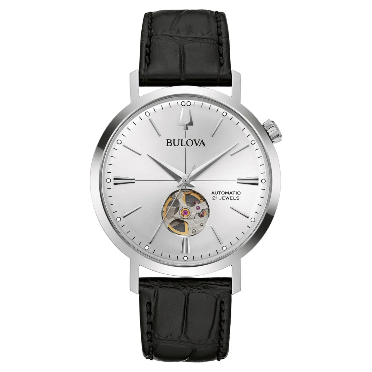 Bulova Aerojet Automatic Men's Black Strap Automatic Watch - 96A315