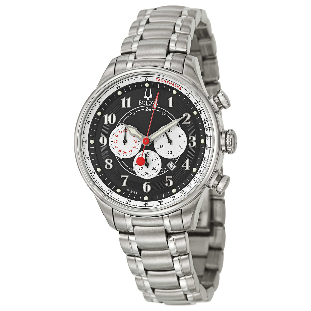 Bulova Adventurer Men's Silver Bracelet Quartz Watch - 96B164