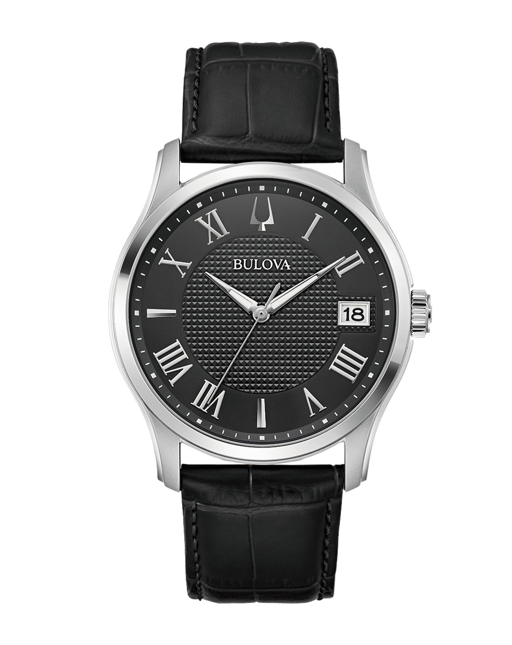 Bulova Wilton Men's Black Strap Quartz Watch - 96B390