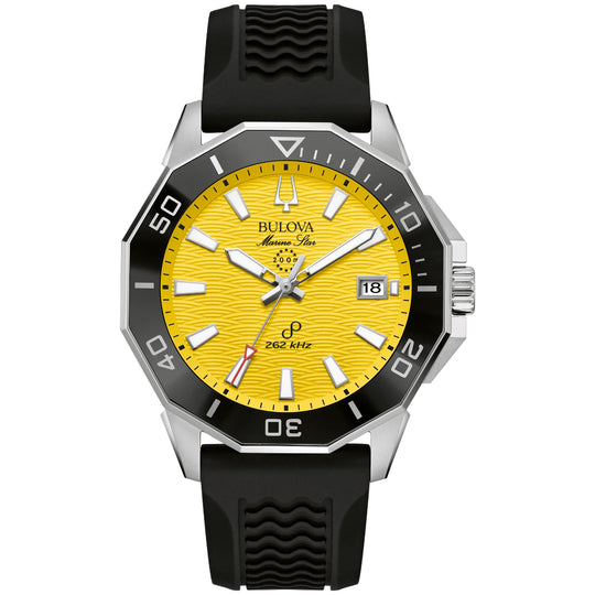 Bulova Marine Star Precisionist Men's Black Strap Quartz Watch - 96B431