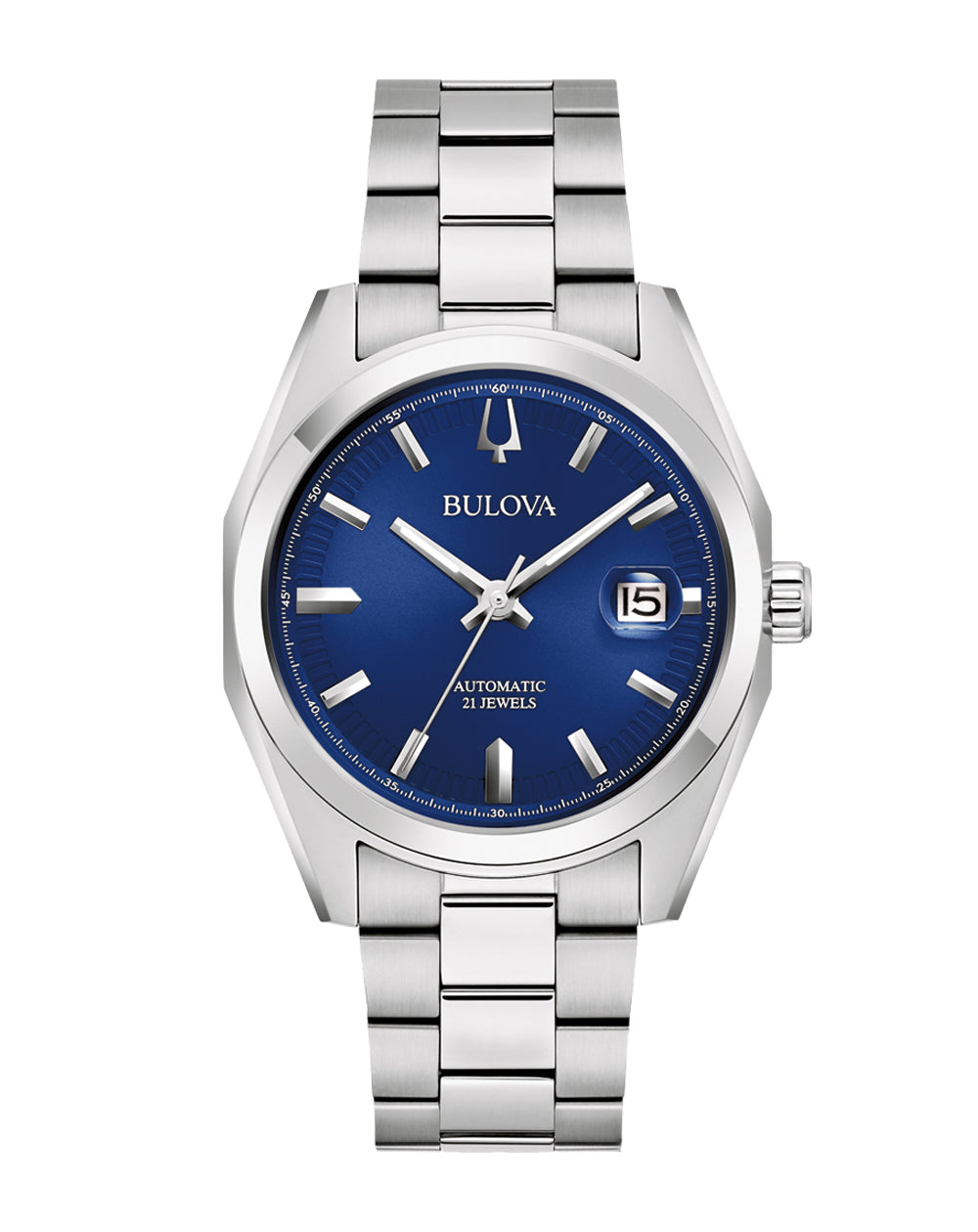 Bulova Surveyor Men's Silver Bracelet Quartz Watch - 96B436