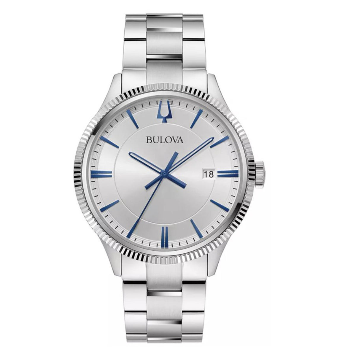 Bulova Stainless Steel Collection Men's Silver-tone Bracelet Quartz Watch - 96B451