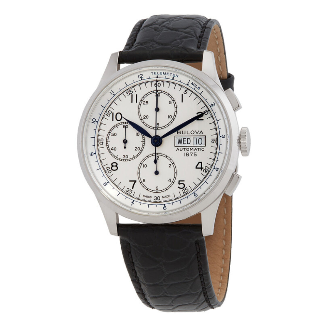 Bulova Joseph Bulova Men's Black Strap Automatic Watch - 96C145
