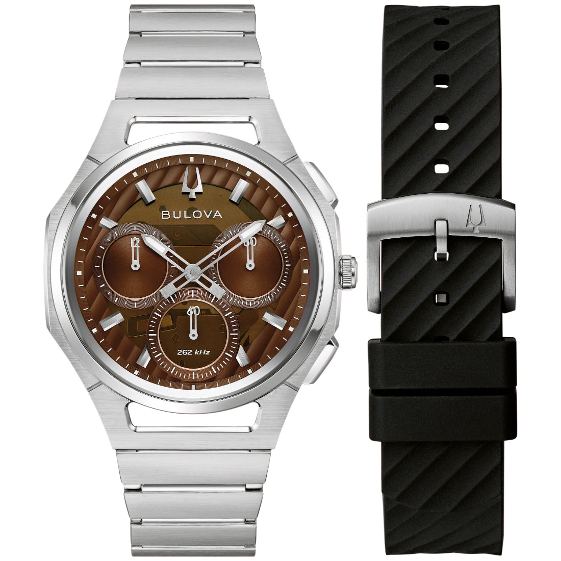 Bulova CURV Men's Silver-tone Bracelet Quartz Watch - 96K117