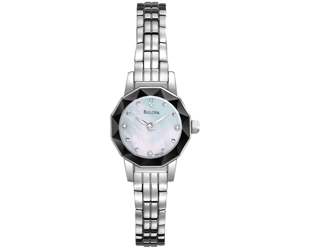 Bulova Diamonds Collection Women's Silver Bracelet Quartz Watch - 96P128