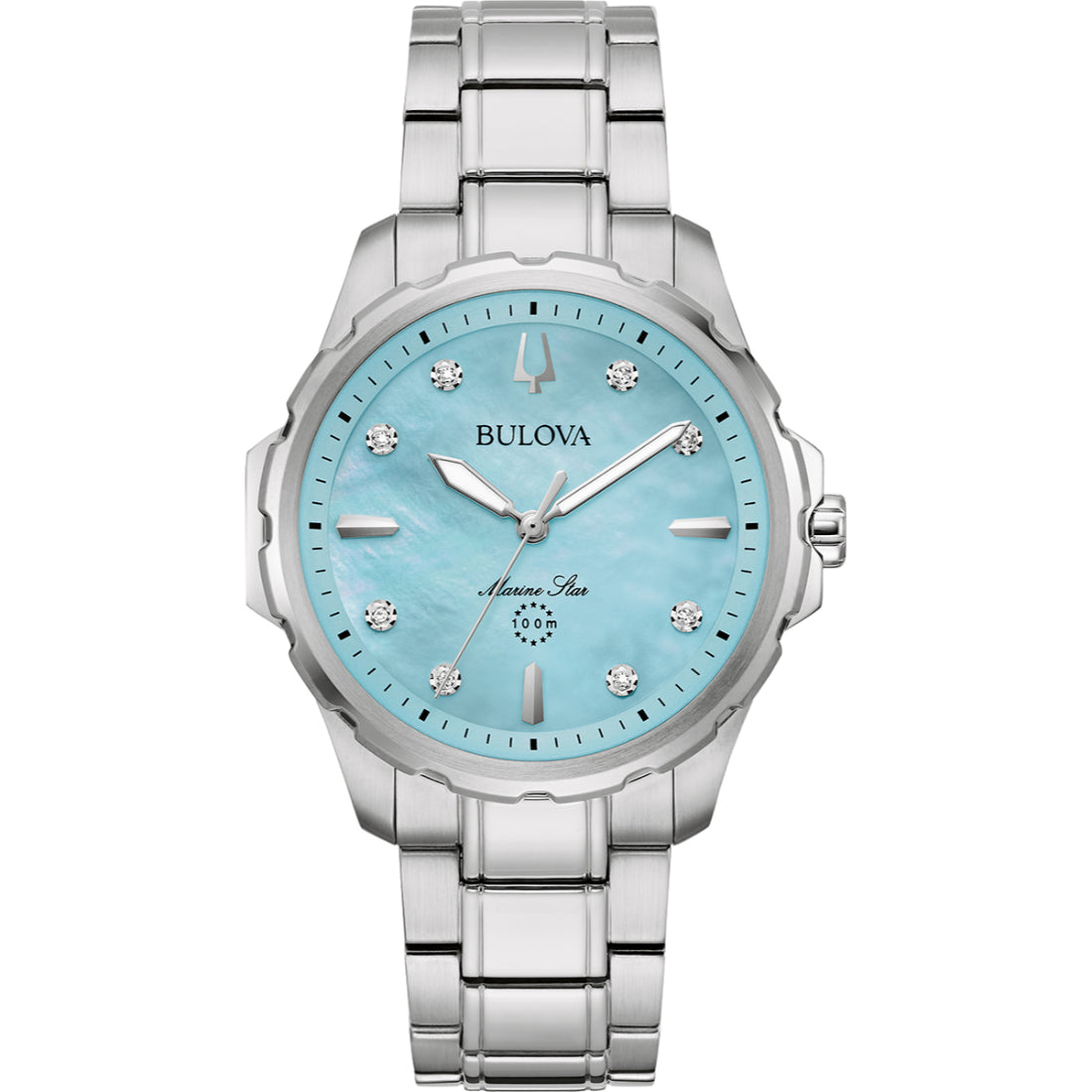 Bulova Marine Star Women's Silver Bracelet Quartz Watch - 96P248