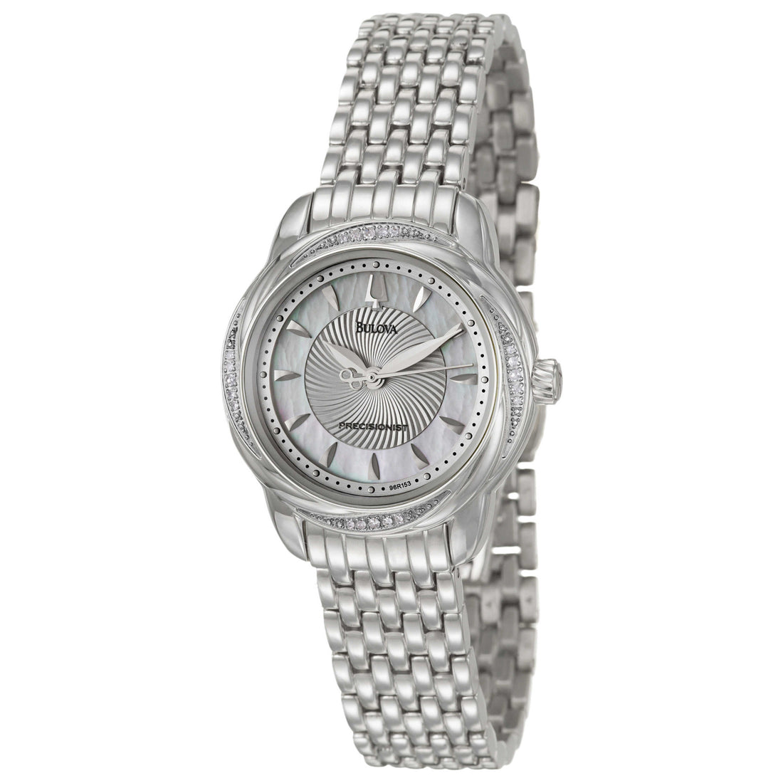 Bulova Precisionist Brightwater Women's Silver Bracelet Quartz Watch - 96R153