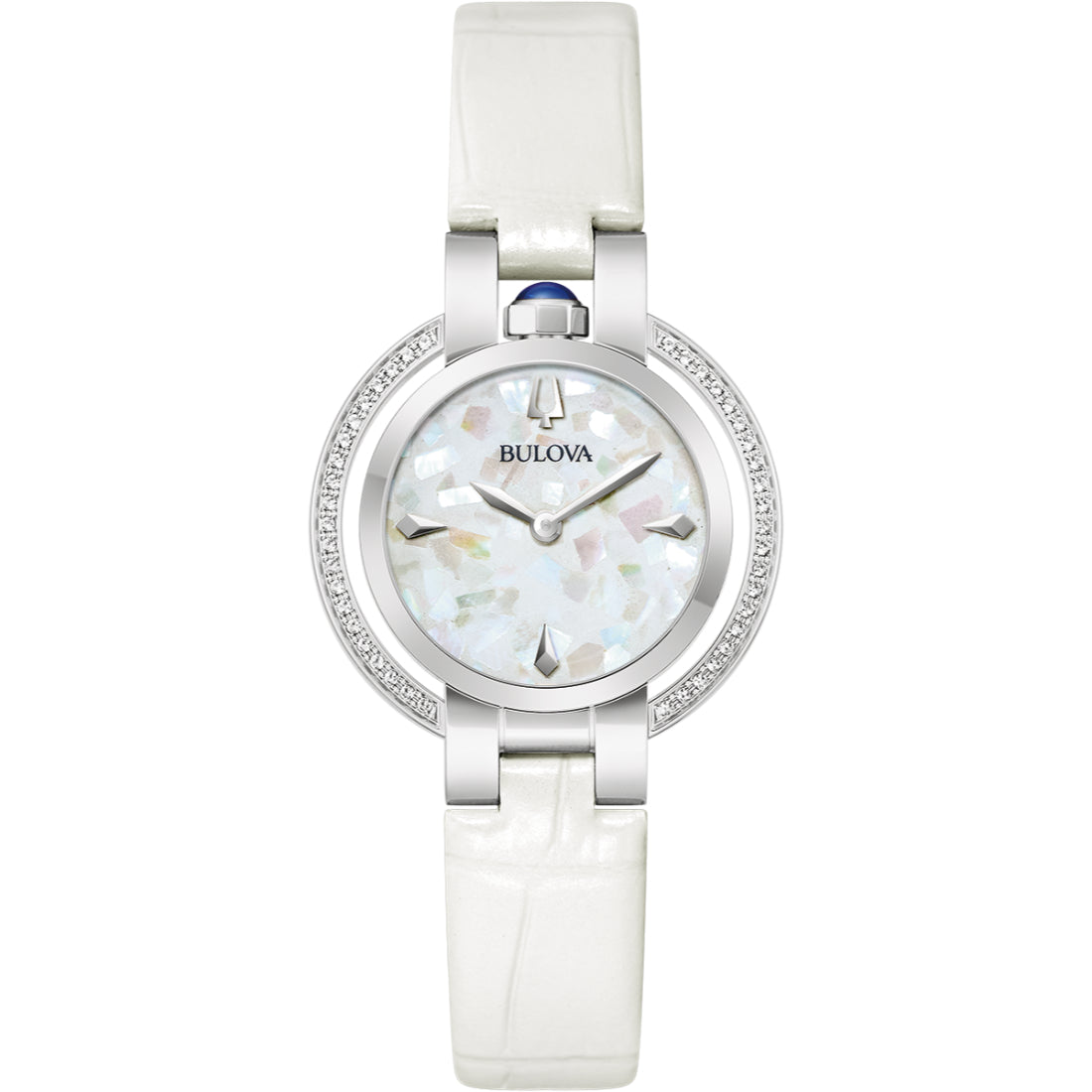 Bulova Rubaiyat Four Seasons "Winter" Women's White Strap Quartz Watch - 96R254