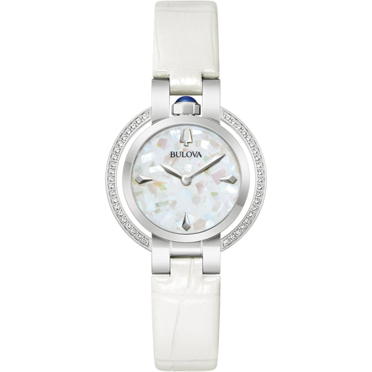 Bulova Rubaiyat Four Seasons "Winter" Women's White Strap Quartz Watch - 96R254