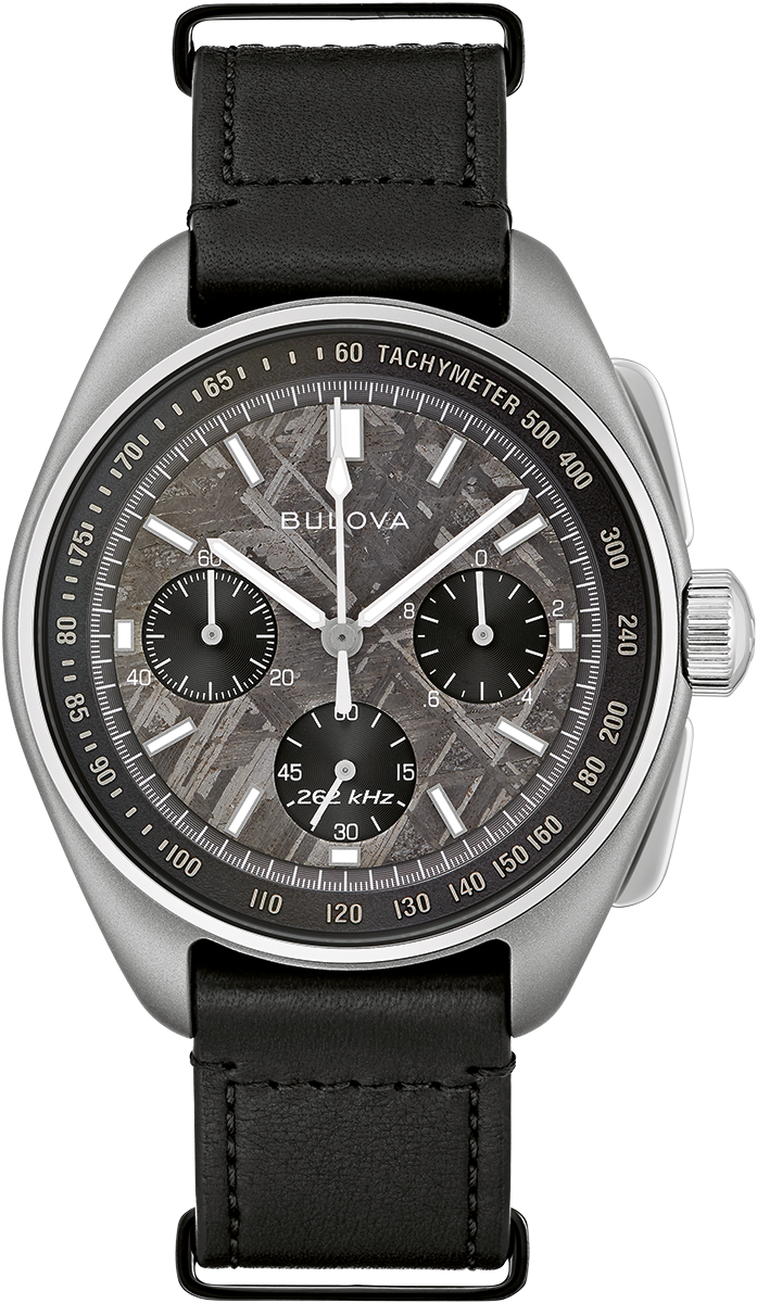 Bulova Lunar Pilot Meteorite Limited Edition Men's Black Strap Quartz Watch - 96A312