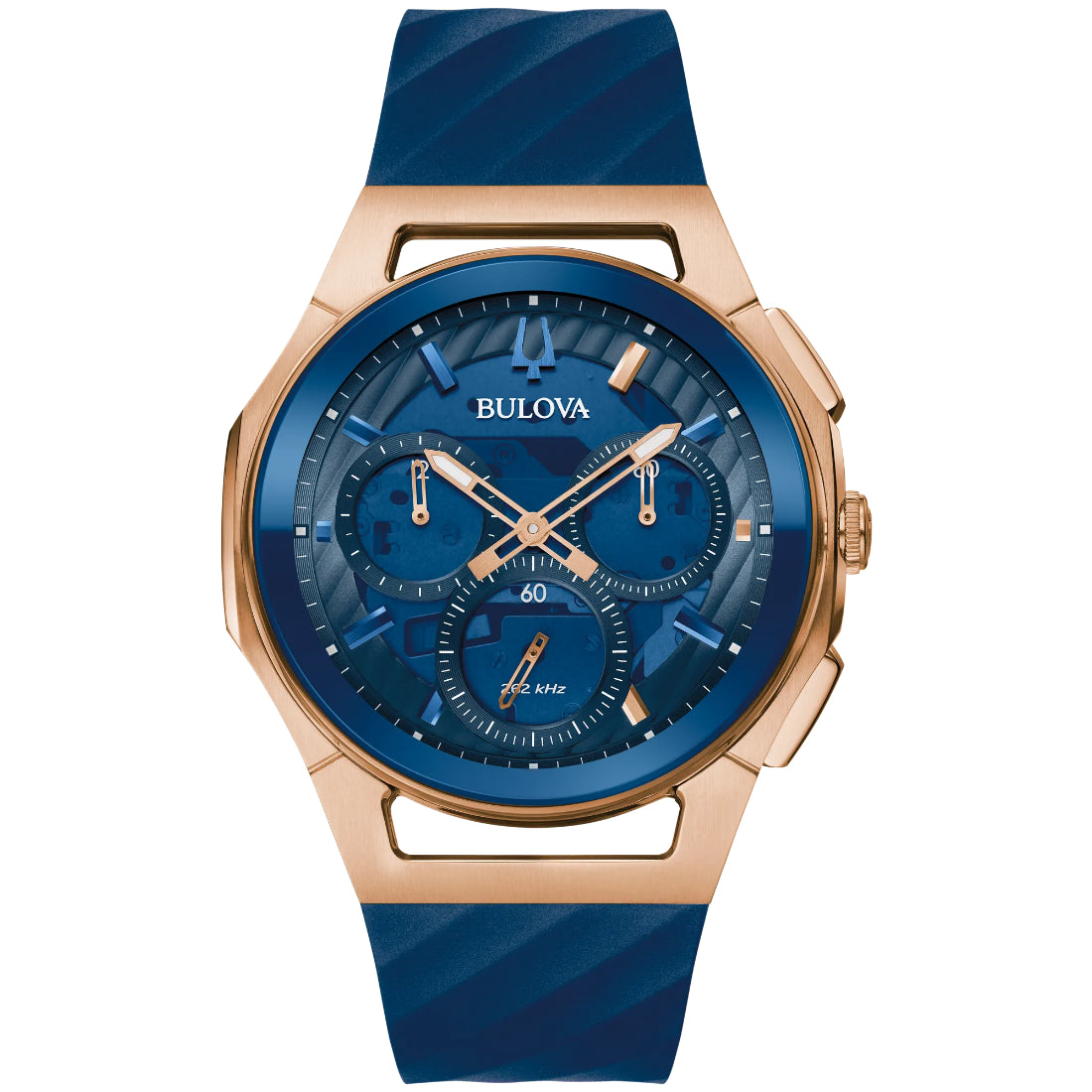 Bulova CURV Marc Anthony Collection Men's Blue Strap Quartz Watch - 97A185